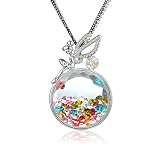 Colgante de aleación chapado con brillantes, diseño en forma de hada, 18...