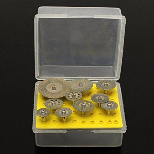 JTENG 10 PCS Kreissägeblätter dremel Diamant Lochsäge Cut Off Discs Radlager Werkzeug Set Klingen Rotary Tool Set - 6