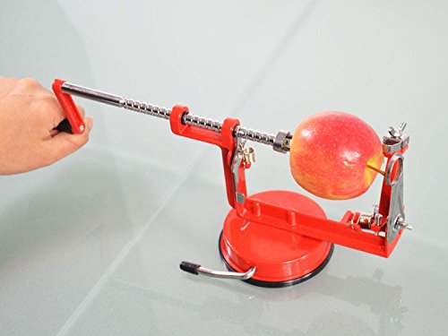 3 in 1 Apfelschäler Spirale Apfelschneider aus Aluminium für Gemüse Obst Rotebeete - 2