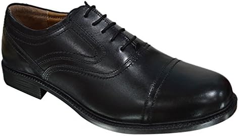 Oaktrak Pinham  Leather Brogue Oxford Work Mens Shoes 8 UK Black Cap Gibson