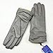 Produktbild CCMOO 2018 weibliche Lederhandschuhe Mode locker Stil 30 cm lange Samt Futter Herbst und Winter warme Frau Schaffell Handschuhe-hellgrau, 8 1/2 Geschenke