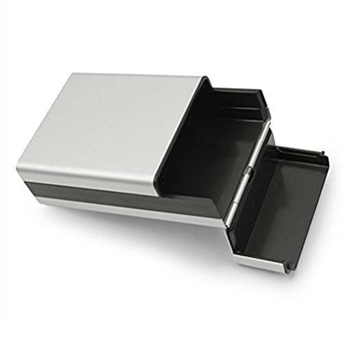OULII Zigaretten-Etui Zigarette Zigarre schützende Deckel (Silber) - 4