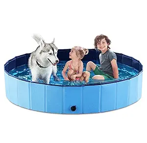 Jasonwell Foldable Collapsible Pet Pool Bathing Tub For Dogs or Cats