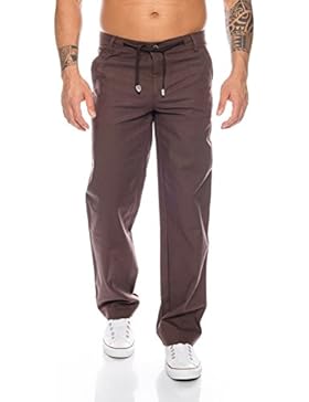 Rock Creek Herren Leinen Optik Hose Sommer Stoffhose Leinenhose RC-07 XS-XXL