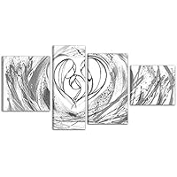 I Colori del Caribe Quadri Moderni CAPEZZALI SACRI Religiosi Dipinti A Mano su Tela Grigio Religioso per Camera da Letto Sacra Famiglia Alta QUALITA&rsquo; Made in Italy - Cuore