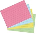 Herlitz A6 Ruled Record Card - Assorted Colours (200 Pieces)