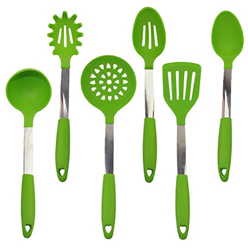 Kuke Silikon Küchenhelfer Kochen Tools 6pcs set-green