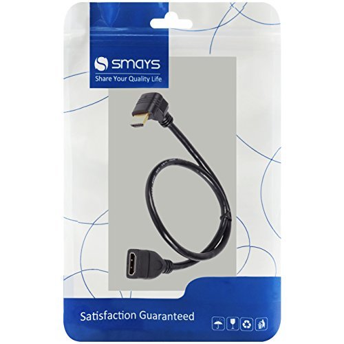 Smays Down Winkel HDMI Verlängerungskabel – Verbinden Sie Ihren Monitor oder TV zu Stick PC mit diesem Kabel Platz sparen, (0,5 Meter = 1.64 Füße) - 2