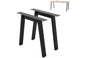 NWELD Gambe da Tavolo - Set da 2 Pezzi - Struttura in Metallo Nero 11x72 cm DIY - Gambe Loft Industriali per Tavolino, Tavolo da Pranzo, Scrivania, Tavolini da Caffè