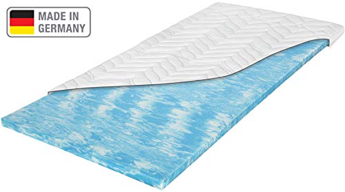 Meos Gel-Schaum Topper 140x200 für Matratzen & Boxspringbett - Made in Germany - hohes RG 50 - Bezug bis 60°C waschbar - Matratzenauflage (140 x 200 cm)