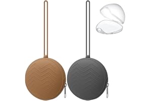 angelikashalala 3 Stück Schnullerbox,BPA Freie,2 Silikon Baby Schnullertasche 1Transparent Schnulleraufbewahrung Box Schnullerhalter Staubdicht Aufbewahrung Schnuller,für Wickelrucksack