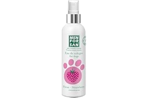 GNCPETS Eau de Cologne Fraise pour chiens Parfum naturel et pH neutre 125 ml Eau de Cologne pour chats sans alcool Respecte la peau et les propriétés olfactives de l'animal
