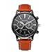 Produktbild IG Invictus Klassische Neue Herrenuhr Armbanduhr Lederband Quarz Casual Uhren MIGEER Gürteluhr Mi Geer G2064 Uhr Meter ge 'Orange
