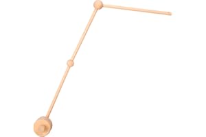 Fanomini Baby Crib Mobile Arm Wooden Crib Mobile Holder Non-Slip Crib Mobile Bed Bell Holder Arm Nursery Mobile Hanger DIY Baby Crib Mobile Hanger for Crib Nursery Decor Infant Toy Gift -ZZI