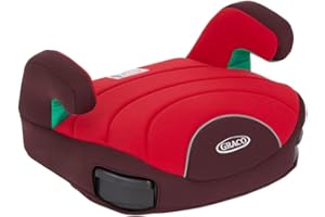 Graco Eversure Lite R129 Backless Booster Car Seat, Lightweight at only 2.1kg, Suitable from approx. 7 to 12 years (135-150cm), Cherry fashion