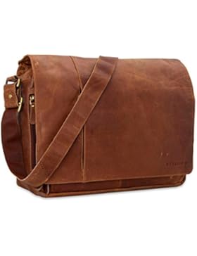 STILORD Ledertasche Herren Umhängetasche Unitasche Laptoptasche 15.6 Zoll Aktentasche Bürotasche Büffel Leder...