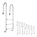 Produktbild V2Aox Edelstahl Poolleiter Pool Schwimmbad Leiter Treppe 2 - 5-stufig, Anzahl Stufen:3-stufig (158 x 50 cm)