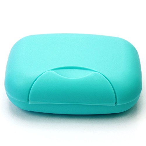 Lyuboov, 1 articolo porta saponetta per viaggi all'aperto e da utilizzare in casa, plastica, blu, 12 * 8 * 4,5 cm