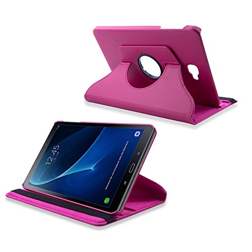 SAVFY Samsung Galaxy Tab A 10.1 Hülle (2016) T580N/ T585N 360 Grad Drehung Case Schutzhülle Tasche mit Ständerfunktion inkl. Eingabestift und Schutzfolie, pink - 5