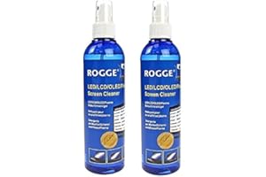 Rogge Original Lot de 2 Bouteilles de Produit nettoyant pour écrans Plasma LCD TFT LED OLED 250 ML chacune