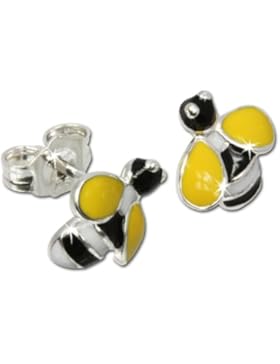 Tee-Wee Kinder Ohrring Biene mit gelben Flügeln 925 Sterling Silber Kinderohrstecker Kinderschmuck SDO603Y