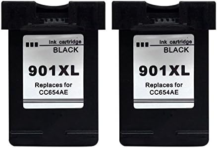 Kyansin Remanufactured Ink Cartridge HP 901 XL HP901XL High Yield 2-Pack (2 Black) CC654AE for HP Officejet 4500 G510a 4500 G510g 4500 G510n J4500 J4524 J4540 J4550 J4660 J4680 J4680c Printer Inkjets