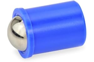 Ganter Normelemente GN 614-3-KU 614-3-KU-Spingi a Molla per pressatura, Manicotto: plastica Sfera: Acciaio Inossidabile, Durchmesser d: 3mm, Set di 15 Pezzi