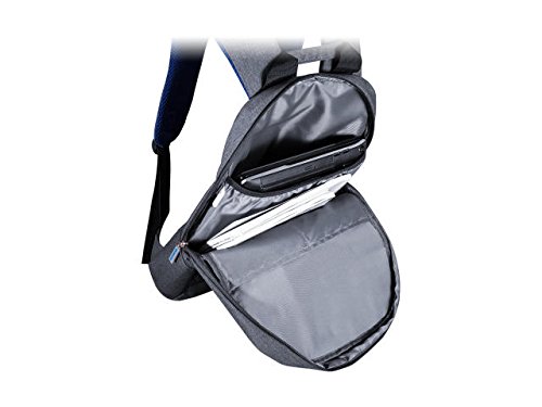 Canyon Super Slim minimalistische Rucksack für 39,6 cm Laptops, Reißverschluss übergreifende Lock, gummierte, verstellbare Schultergurte - 4