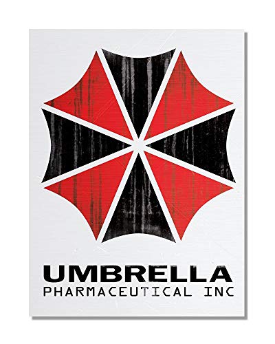 Shaw T-Shirts Umbrella Pharmaceutical Inc - Resident Evil - Vintage Style Poster - Metal Wall Art Sign - M0354 - Size A5