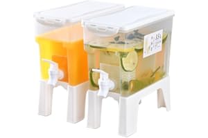 Bimhayuu Getränkespender mit Zapfhahn 3,5 L Getränkespender für den Kühlschrank Kunststoff für kalte Getränke Saft Getränkespender für Partygetränke Eistee Limonade Kaltgebrüh Teekanne (2 STK)