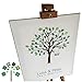 Produktbild KATINGA Personalisierte Leinwand zur Hochzeit - Motiv Baum - als Gästebuch für Fingerabdrücke (40x50cm, inkl. Stift + 6 Stempelkissen) …
