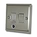 Produktbild Slim Satin Nickel Switched Fused Spur mit Flex Abgang (weiß einfügen/passende Switch) – hsn256