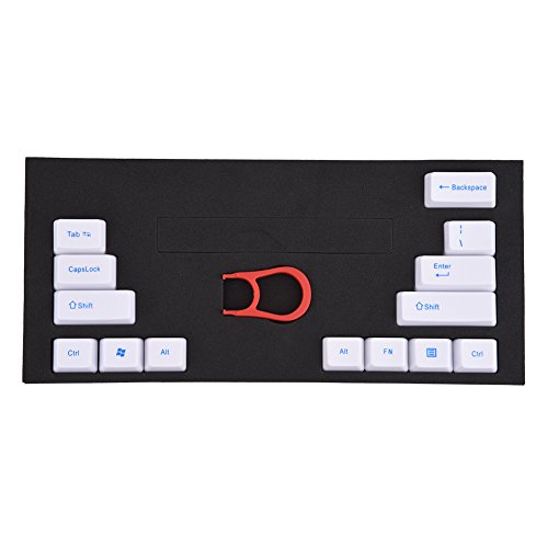 Preisvergleich Produktbild VBESTLIFE ABS Mechanische Tastenkappen Tastaturen Keyset mit Key-Cap Puller Remover,14 Tastenkappen,Mehrfarbig(weiß)