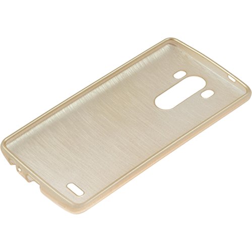 PhoneNatic Funda de silicona para LG G3 - brushed oro - Cover Cubierta   protector de pantalla