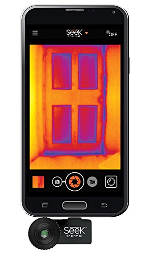 Seek Thermal Compact Fotocamera per Immagini Termiche con Connettore Micro USB e Custodia Resistente allâ€™Acqua per Dispositivi Android - Nero
