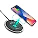 Produktbild DOCA Wireless Charger Fast Aufladestation Aufladegerät kabellos 10W Drahtlos geeignet für Samsung S8/S8 Plus Note 8 S7/S7 Edge S6/S6 Edge Schwarz Induktive Ladegerät für iPhone XS/XS Max/XR/X/8/8 Plus