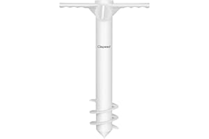 CLISPEED Ancre de Sable pour Parasol de Plage avec vis à 3 Niveaux, antirouille et Robuste, Taille Unique, pour Vents forts