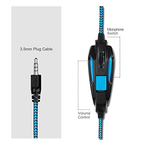 Auriculares SADES SA810 Xbox one PS4 Stereo Gaming con micr  fono y cancelaci  n de ruido y control de volumen para la nueva Xbox One PC Mac PS4 Table Phone
