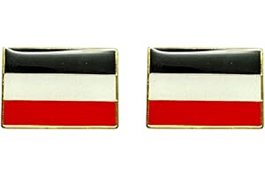 DEUGARD Anstecker Fahne Deutsches Kaiserreich,Deutsches Reich, Deutschland, Flagge, Flagge schwarz-weiß-rot, rechteckig, als Anstecknadel im 2er Pack, Pin Anstecknadel