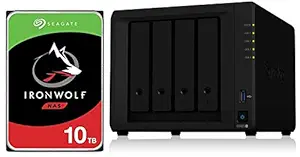 Synology DiskStation DS920+ Network Attached Storage Drive (Black) with Seagate 10 TB NAS