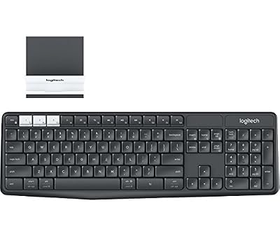 Logitech K375s Clavier RF Wireless + Bluetooth Portuguais Graphite, Blanc - Claviers (Standard, sans Fil, RF Wireless + Bluetooth, Clavier mécanique, Graphite, Blanc)