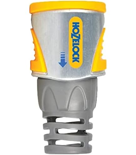 Hozelock Connettore Rubinetto Pro Metal - Ottone Nichelato, 21 Mm (1/2" BSP) Per Tubo Da Giardino