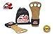 Produktbild Gymnastics Leather Hand Grips Workout Cross Training Gloves Wrist Wrap Support by FORZA GRIP Hand Protection Men Women Ideal Gym Training Weight Lifting WOD Free Carrying Bag (S, BROWN)
