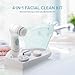 Facial Cleansing Brush MYCARBON IPX5 Waterproof Facial Exfoliating Brush Set 4 In 1 Portable Electric Facial Massager for All Skin Care Batteries Included