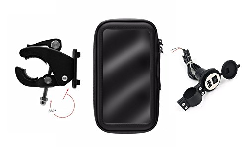 Supporto smartphone moto con porta di ricarica usb nuova legatura di estrema durezza supporto cellulare moto con porta usb di ricarica supporto moto smartphone nero