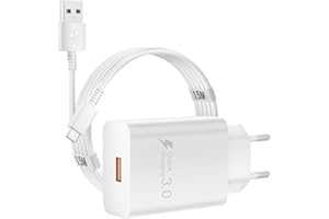 BERLS Caricabatterie rapido per Xiaomi Redmi 14C 13 13C A3 Poco M4 M6 M3 Note13 12 Pro, 18W Caricabatterie per Samsung A15 A25 A35 Tablet Tipo C AC Adattatore Cavo