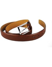 Zerimar Cinturon grabado para hombre confeccionado en piel de alta calidad Color tan