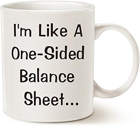 MAUAG MUG Funny Accountant Pick Up Line Coffee Mugs Christmas Gifts - I'm Like A One-Sided Balance Sheet... - Best Gifts for Boss Cpa Porcelain Cup, White 11 Oz
