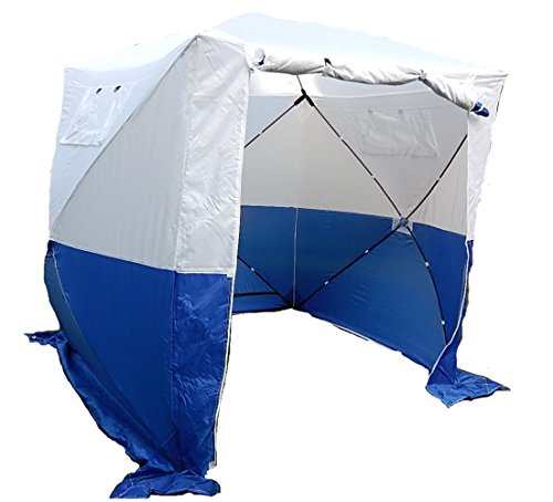 UHATEX Utilisation Tente, Bleu/Blanc, Montage sans Fond en 30 Secondes et Se démonte en