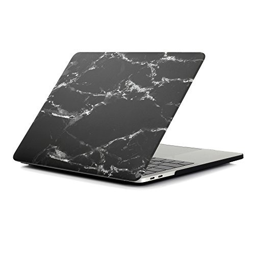 se7enline 2016 MacBook Pro 13 Fall Marmor Muster Kunststoff Hard Cover für MacBook Pro 33 cm A1706/A1708 W/OUT TOUCH Bar Touch ID (Neueste 2016) mit Tastatur, Displayschutzfolie schwarz / weiß schwarz / weiß 2016 Macbook Pro 13 inch - 5